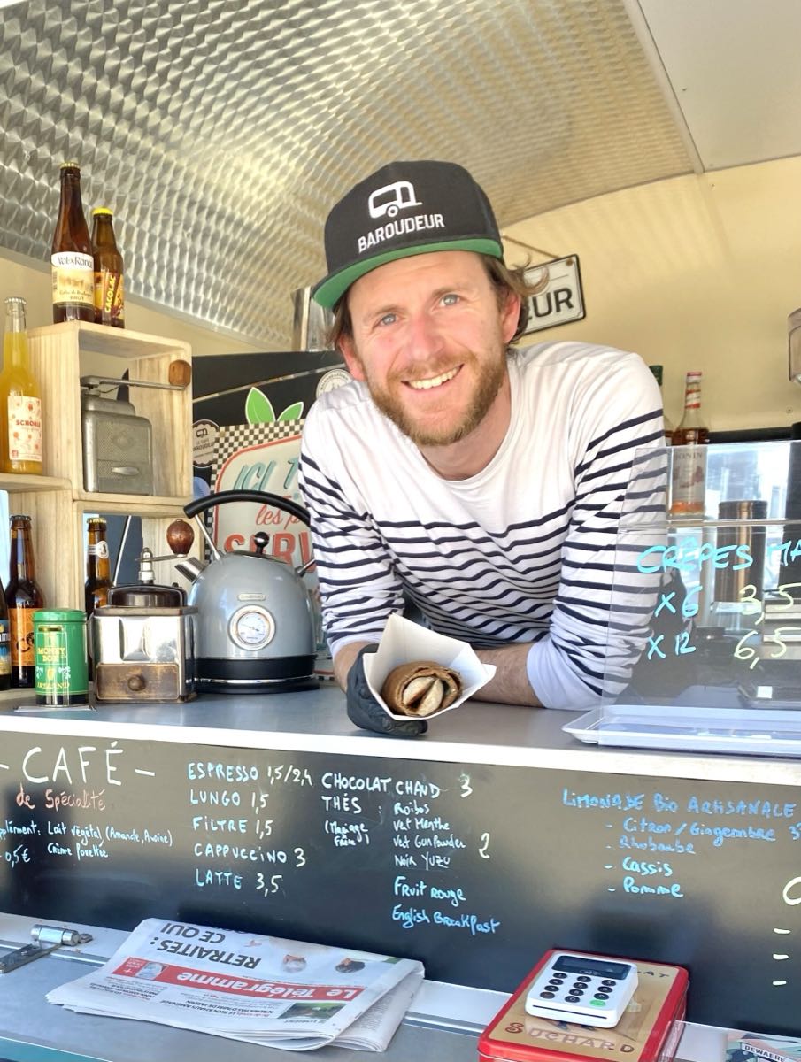 Crêpe servie directement au comptoir
